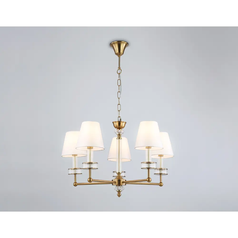 Фото 2 Люстра подвесная Ambrella light High Ambr_lh71021 5 ламп 23 м² цвет белый/латунь Фото 2 Люстра подвесная Ambrella light High Ambr_lh71021 5 ламп 23 м² цвет белый/латунь
