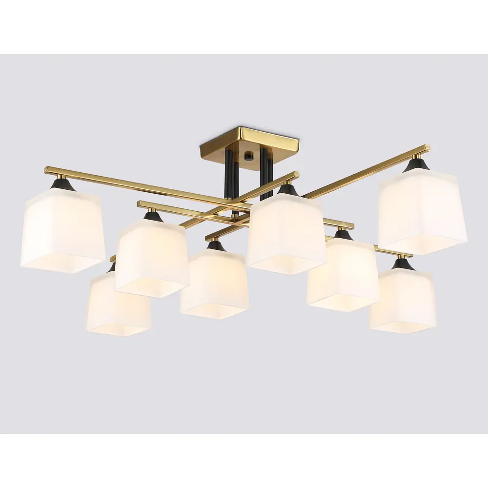 Фото 2 Люстра на штанге Ambrella light Traditional Ambr_tr303044 8 ламп 35 м² цвет медь/белый матовый Фото 2 Люстра на штанге Ambrella light Traditional Ambr_tr303044 8 ламп 35 м² цвет медь/белый матовый
