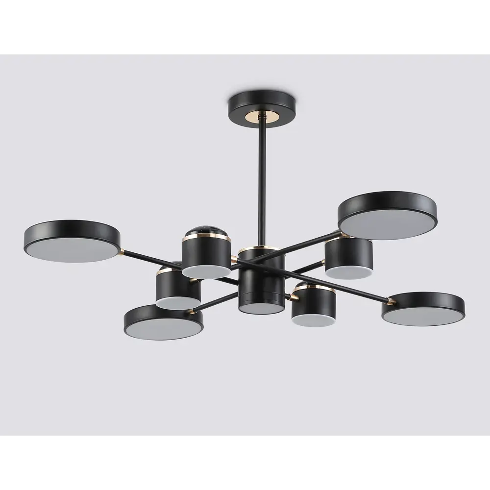 Фото 5 Люстра на штанге светодиодная Ambrella light Comfort Ambr_fl51629 40 м² регулируемый белый свет цвет золото/черный Фото 5 Люстра на штанге светодиодная Ambrella light Comfort Ambr_fl51629 40 м² регулируемый белый свет цвет золото/черный