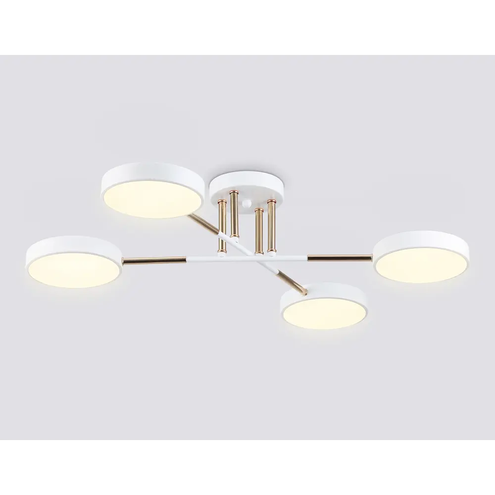 Фото 3 Люстра потолочная светодиодная Ambrella light Comfort Ambr_fl516331 26 м² регулируемый белый свет цвет белый/золото Фото 3 Люстра потолочная светодиодная Ambrella light Comfort Ambr_fl516331 26 м² регулируемый белый свет цвет белый/золото