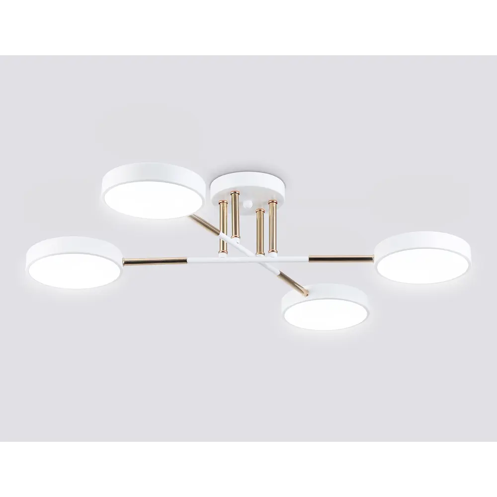 Фото 2 Люстра потолочная светодиодная Ambrella light Comfort Ambr_fl516331 26 м² регулируемый белый свет цвет белый/золото Фото 2 Люстра потолочная светодиодная Ambrella light Comfort Ambr_fl516331 26 м² регулируемый белый свет цвет белый/золото