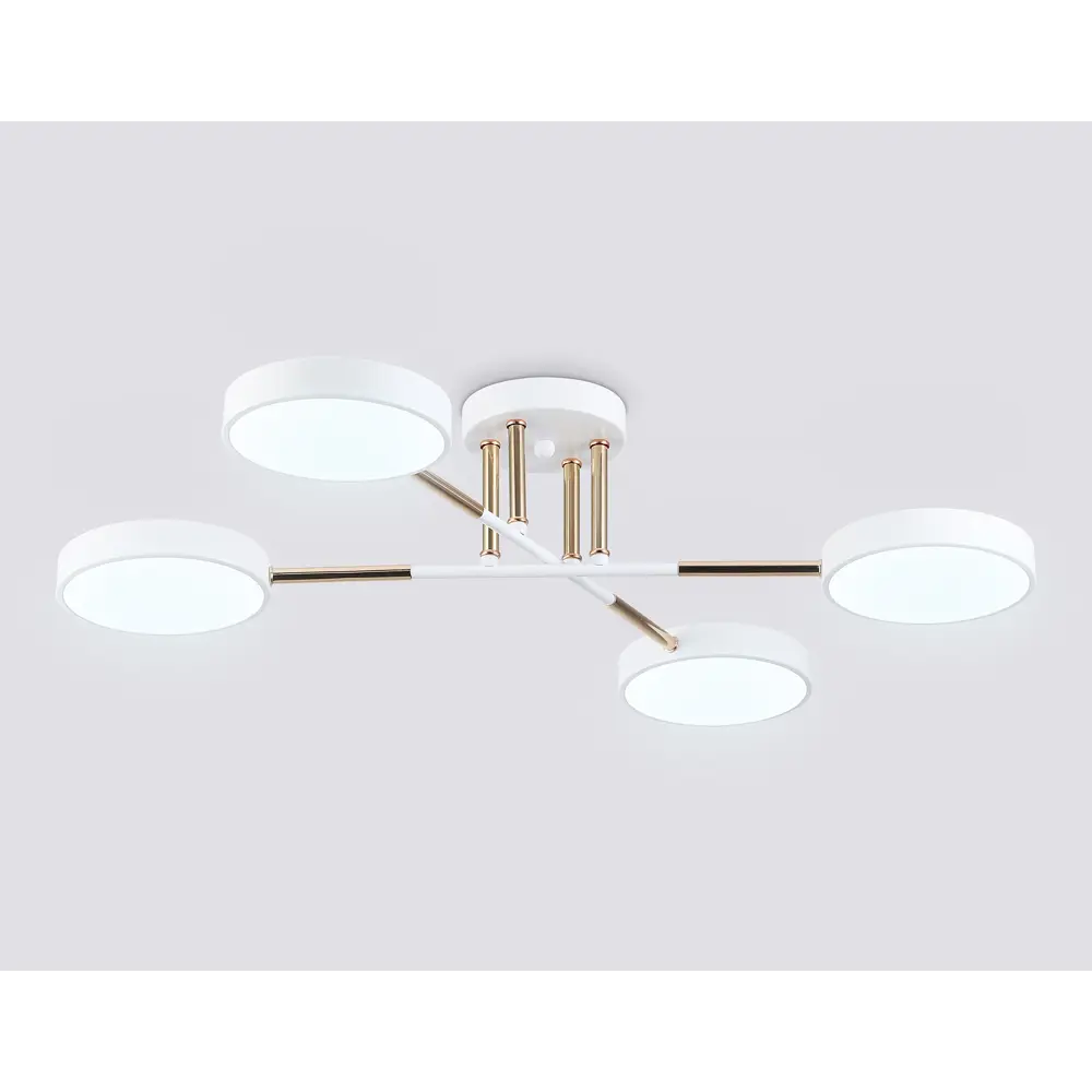 Фото 4 Люстра потолочная светодиодная Ambrella light Comfort Ambr_fl516331 26 м² регулируемый белый свет цвет белый/золото Фото 4 Люстра потолочная светодиодная Ambrella light Comfort Ambr_fl516331 26 м² регулируемый белый свет цвет белый/золото