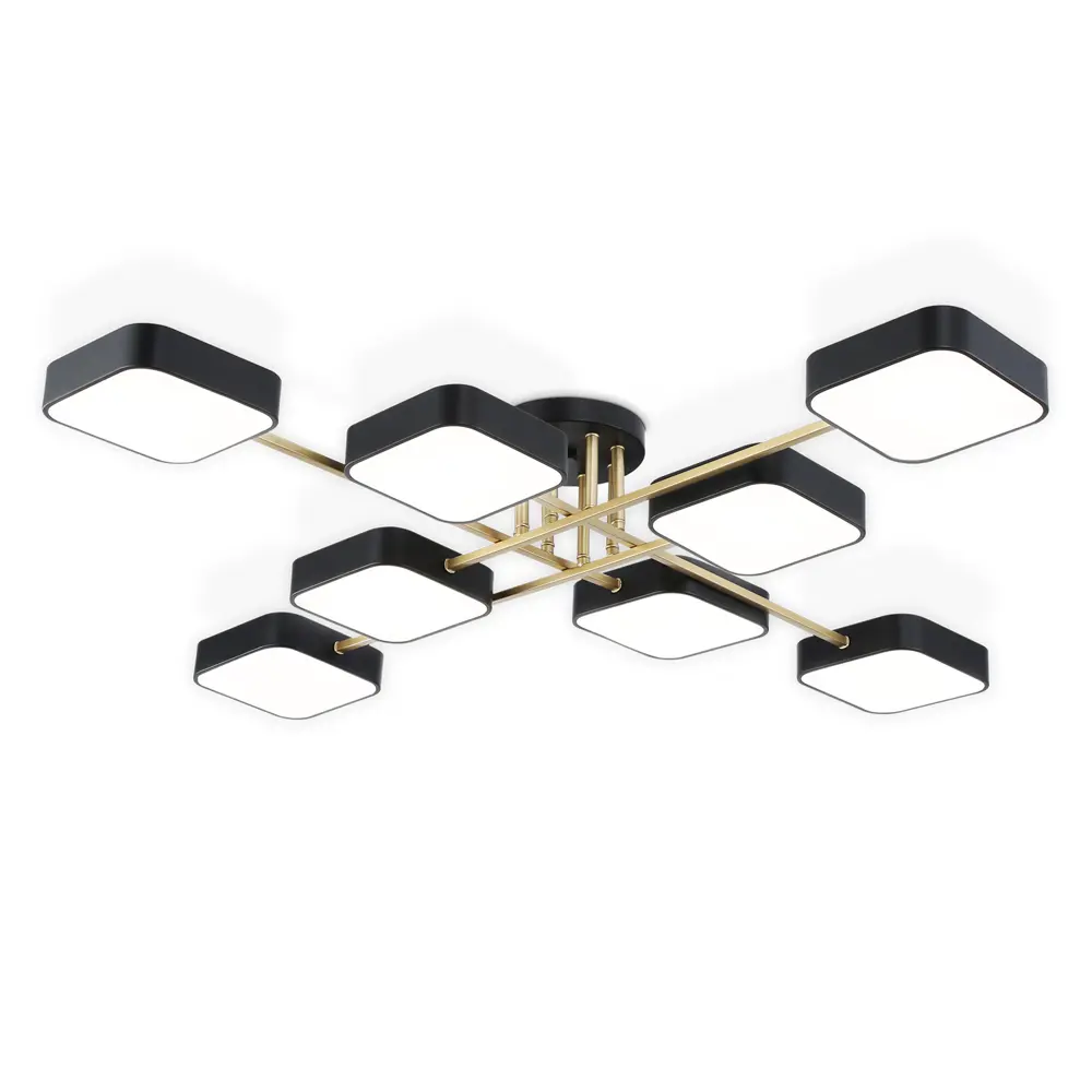 Фото Люстра потолочная светодиодная Ambrella light Comfort Ambr_fl516348 40 м² регулируемый белый свет цвет золото/черный Фото Люстра потолочная светодиодная Ambrella light Comfort Ambr_fl516348 40 м² регулируемый белый свет цвет золото/черный
