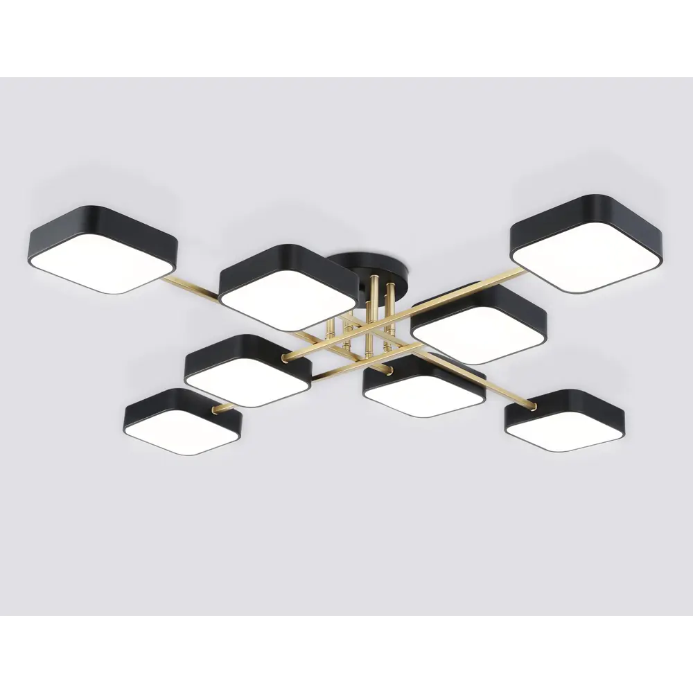 Фото 2 Люстра потолочная светодиодная Ambrella light Comfort Ambr_fl516348 40 м² регулируемый белый свет цвет золото/черный Фото 2 Люстра потолочная светодиодная Ambrella light Comfort Ambr_fl516348 40 м² регулируемый белый свет цвет золото/черный