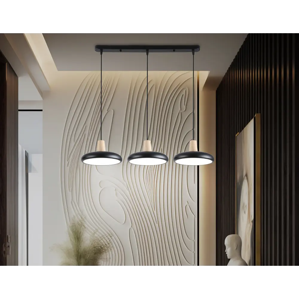Фото 6 Светильник подвесной светодиодный Ambrella light Comfort Ambr_fl4841 30 м² регулируемый белый свет цвет дерево/черный Фото 6 Светильник подвесной светодиодный Ambrella light Comfort Ambr_fl4841 30 м² регулируемый белый свет цвет дерево/черный