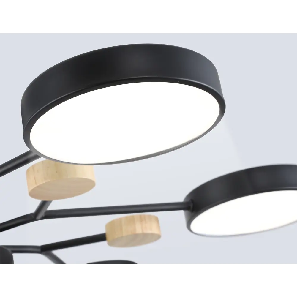 Фото 5 Люстра потолочная светодиодная Ambrella light Comfort Ambr_fl4866 36 м² регулируемый белый свет цвет дерево/черный Фото 5 Люстра потолочная светодиодная Ambrella light Comfort Ambr_fl4866 36 м² регулируемый белый свет цвет дерево/черный