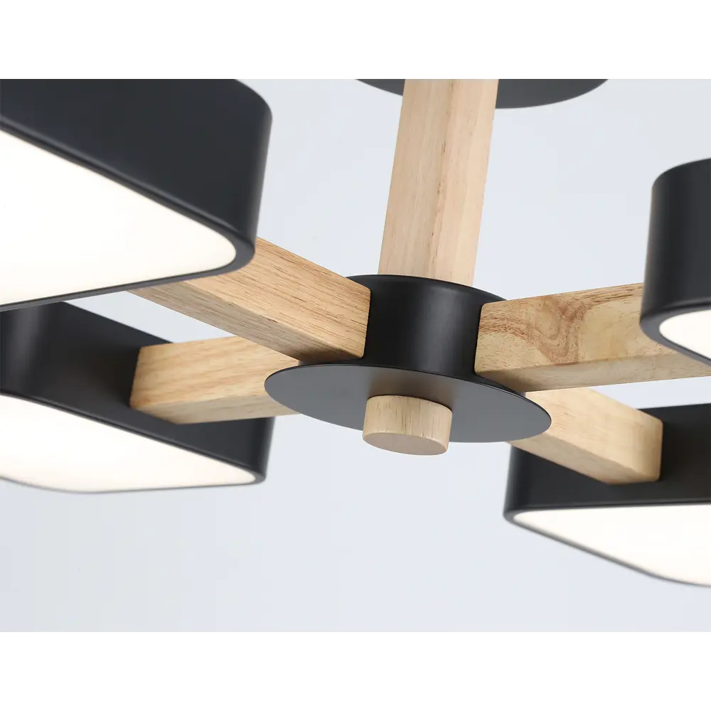 Фото 5 Люстра на штанге светодиодная Ambrella light Comfort Ambr_fl4880 26 м² регулируемый белый свет цвет дерево/черный Фото 5 Люстра на штанге светодиодная Ambrella light Comfort Ambr_fl4880 26 м² регулируемый белый свет цвет дерево/черный