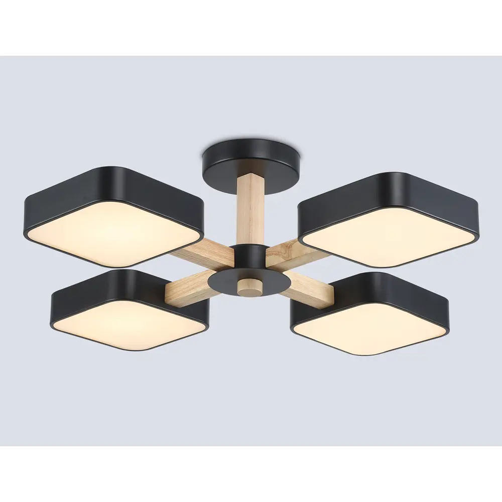 Фото 3 Люстра на штанге светодиодная Ambrella light Comfort Ambr_fl4880 26 м² регулируемый белый свет цвет дерево/черный Фото 3 Люстра на штанге светодиодная Ambrella light Comfort Ambr_fl4880 26 м² регулируемый белый свет цвет дерево/черный