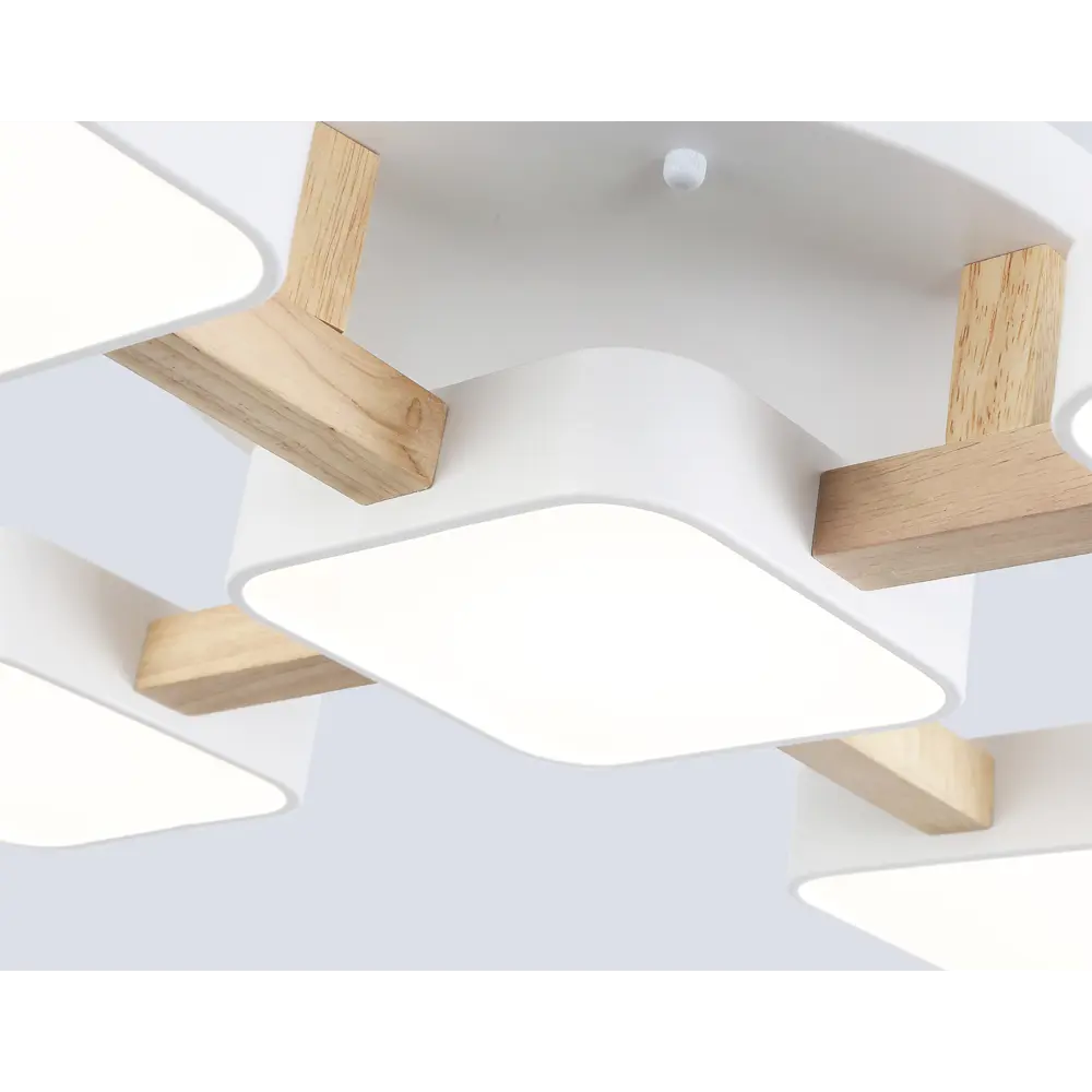 Фото 5 Люстра потолочная светодиодная Ambrella light Comfort Ambr_fl4881 30 м² регулируемый белый свет цвет дерево/белый Фото 5 Люстра потолочная светодиодная Ambrella light Comfort Ambr_fl4881 30 м² регулируемый белый свет цвет дерево/белый