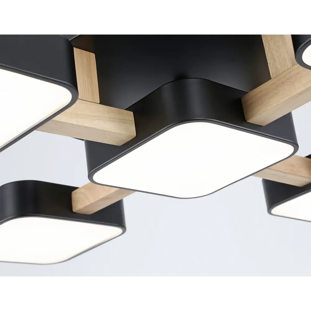 Фото 5 Люстра потолочная светодиодная Ambrella light Comfort Ambr_fl4883 30 м² регулируемый белый свет цвет дерево/черный Фото 5 Люстра потолочная светодиодная Ambrella light Comfort Ambr_fl4883 30 м² регулируемый белый свет цвет дерево/черный