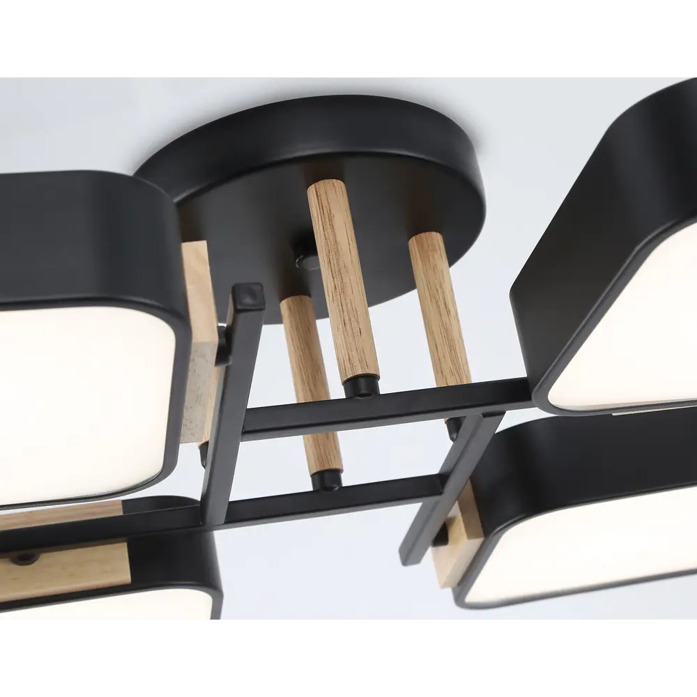 Фото 6 Люстра потолочная светодиодная Ambrella light Comfort Ambr_fl4887 36 м² регулируемый белый свет цвет дерево/черный Фото 6 Люстра потолочная светодиодная Ambrella light Comfort Ambr_fl4887 36 м² регулируемый белый свет цвет дерево/черный