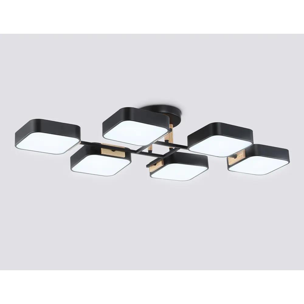 Фото 4 Люстра потолочная светодиодная Ambrella light Comfort Ambr_fl4887 36 м² регулируемый белый свет цвет дерево/черный Фото 4 Люстра потолочная светодиодная Ambrella light Comfort Ambr_fl4887 36 м² регулируемый белый свет цвет дерево/черный