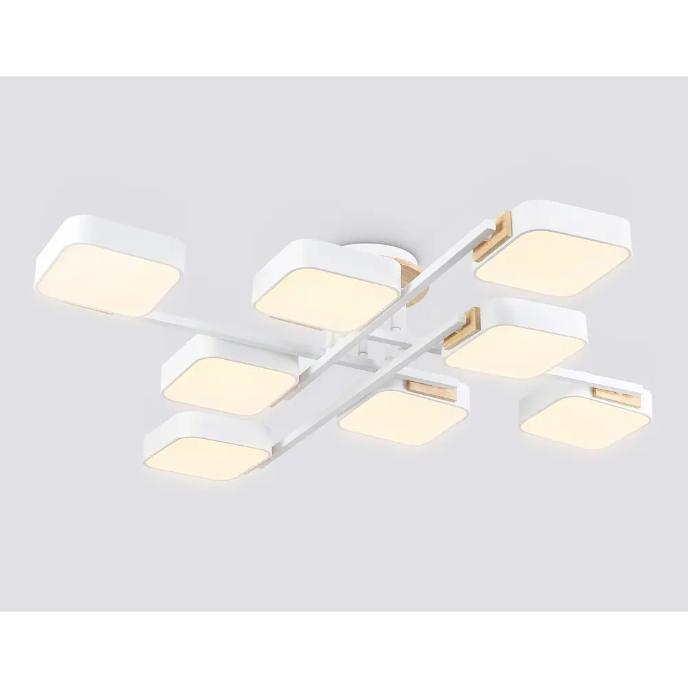 Фото 3 Люстра потолочная светодиодная Ambrella light Comfort Ambr_fl4888 40 м² регулируемый белый свет цвет дерево/белый Фото 3 Люстра потолочная светодиодная Ambrella light Comfort Ambr_fl4888 40 м² регулируемый белый свет цвет дерево/белый