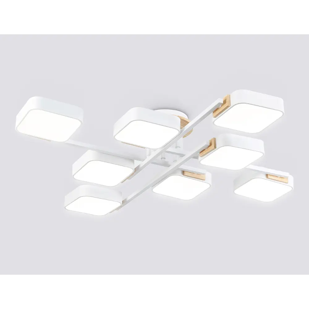 Фото 2 Люстра потолочная светодиодная Ambrella light Comfort Ambr_fl4888 40 м² регулируемый белый свет цвет дерево/белый Фото 2 Люстра потолочная светодиодная Ambrella light Comfort Ambr_fl4888 40 м² регулируемый белый свет цвет дерево/белый