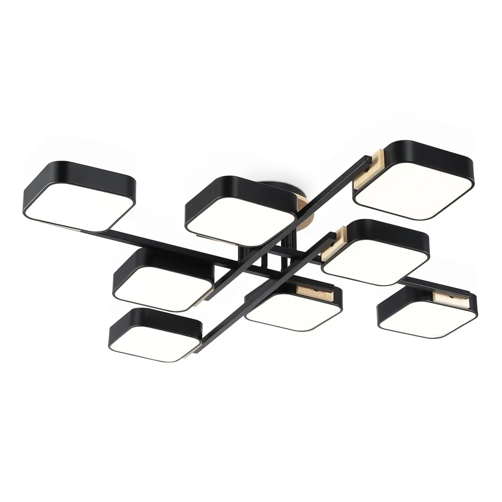Фото Люстра потолочная светодиодная Ambrella light Comfort Ambr_fl4890 40 м² регулируемый белый свет цвет дерево/черный Фото Люстра потолочная светодиодная Ambrella light Comfort Ambr_fl4890 40 м² регулируемый белый свет цвет дерево/черный
