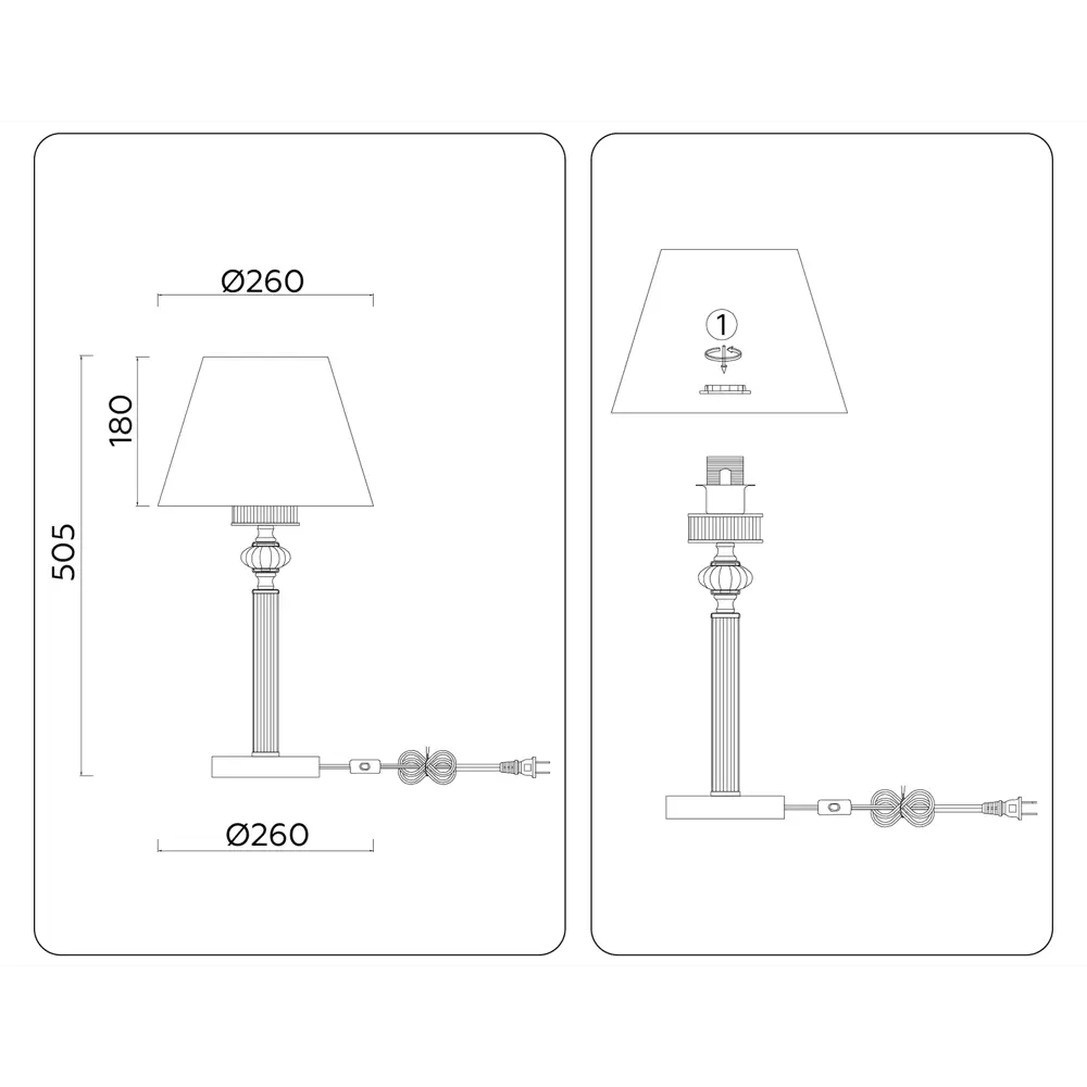 Фото 6 Настольная лампа Ambrella light High light Ambr_lh71027 цвет жёлтый / золотой Фото 6 Настольная лампа Ambrella light High light Ambr_lh71027 цвет жёлтый / золотой