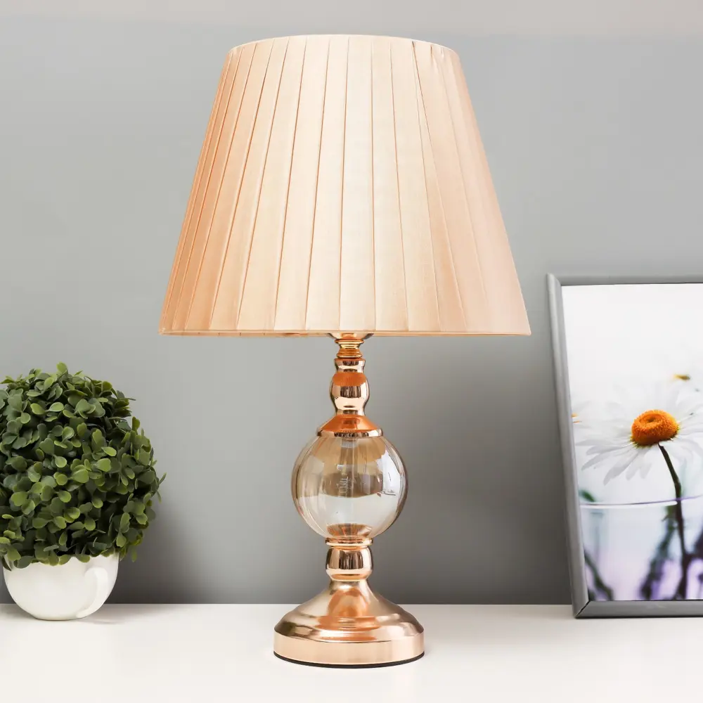 Фото Настольная лампа Risalux 10186141 цвет жёлтый/золотой Фото Настольная лампа Risalux 10186141 цвет жёлтый/золотой