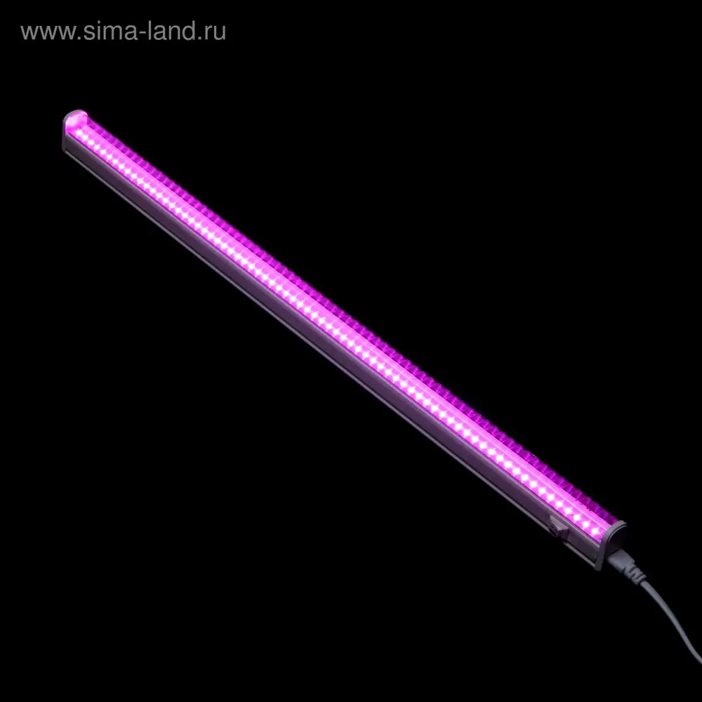 Фото Фитосветильник линейный Uniel 3402282 56 см 18 Вт красно-синий спектр для цветущее растение розовый свет Фото Фитосветильник линейный Uniel 3402282 56 см 18 Вт красно-синий спектр для цветущее растение розовый свет