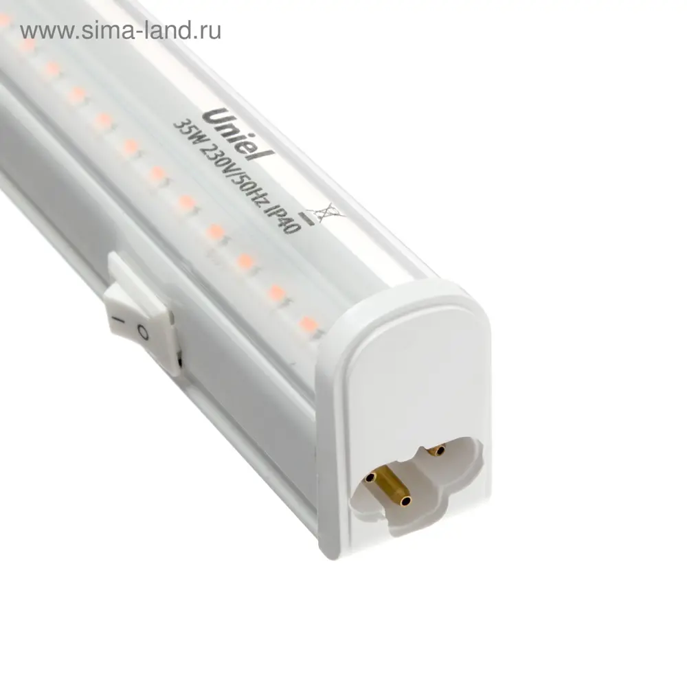 Фото 4 Фитосветильник линейный Uniel 3402284 115 см 35 Вт красно-синий спектр для цветущее растение розовый свет Фото 4 Фитосветильник линейный Uniel 3402284 115 см 35 Вт красно-синий спектр для цветущее растение розовый свет