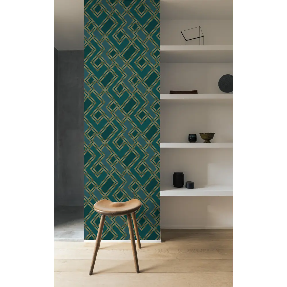 Фото 4 Обои флизелиновые Grandeco Asperia 0.53 м изумрудно-зеленые золотые 177504 Фото 4 Обои флизелиновые Grandeco Asperia 0.53 м изумрудно-зеленые золотые 177504