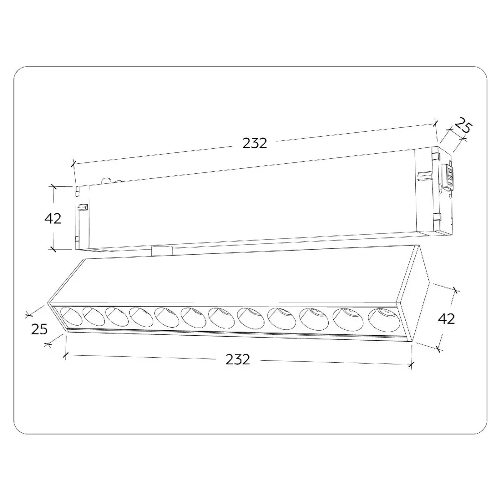 Фото 2 Трековый светильник линейный светодиодный Ambrella Light Gl1341 12 Вт магнитный регулируемый белый свет цвет белый Фото 2 Трековый светильник линейный светодиодный Ambrella Light Gl1341 12 Вт магнитный регулируемый белый свет цвет белый
