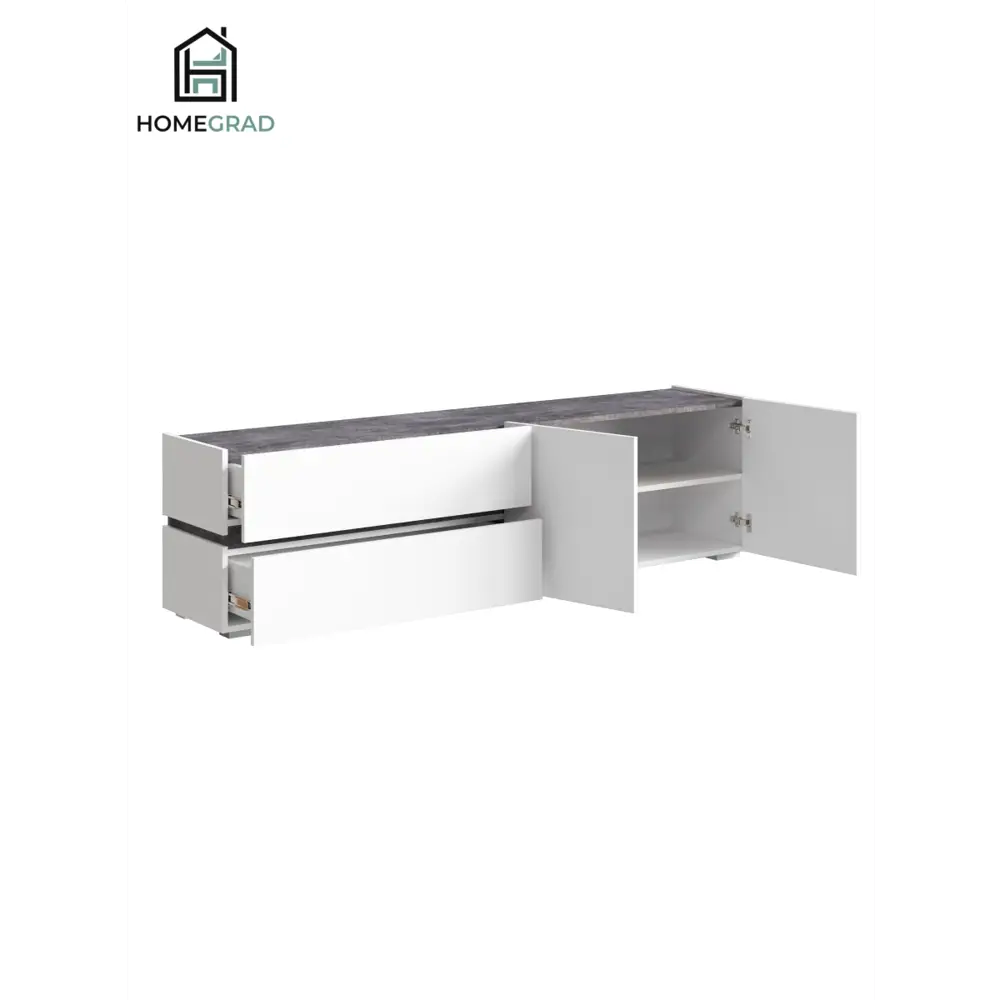 Фото 4 Тумба под телевизор Homegrad Arkon 180х49х37 см ЛДСП цвет серый Фото 4 Тумба под телевизор Homegrad Arkon 180х49х37 см ЛДСП цвет серый