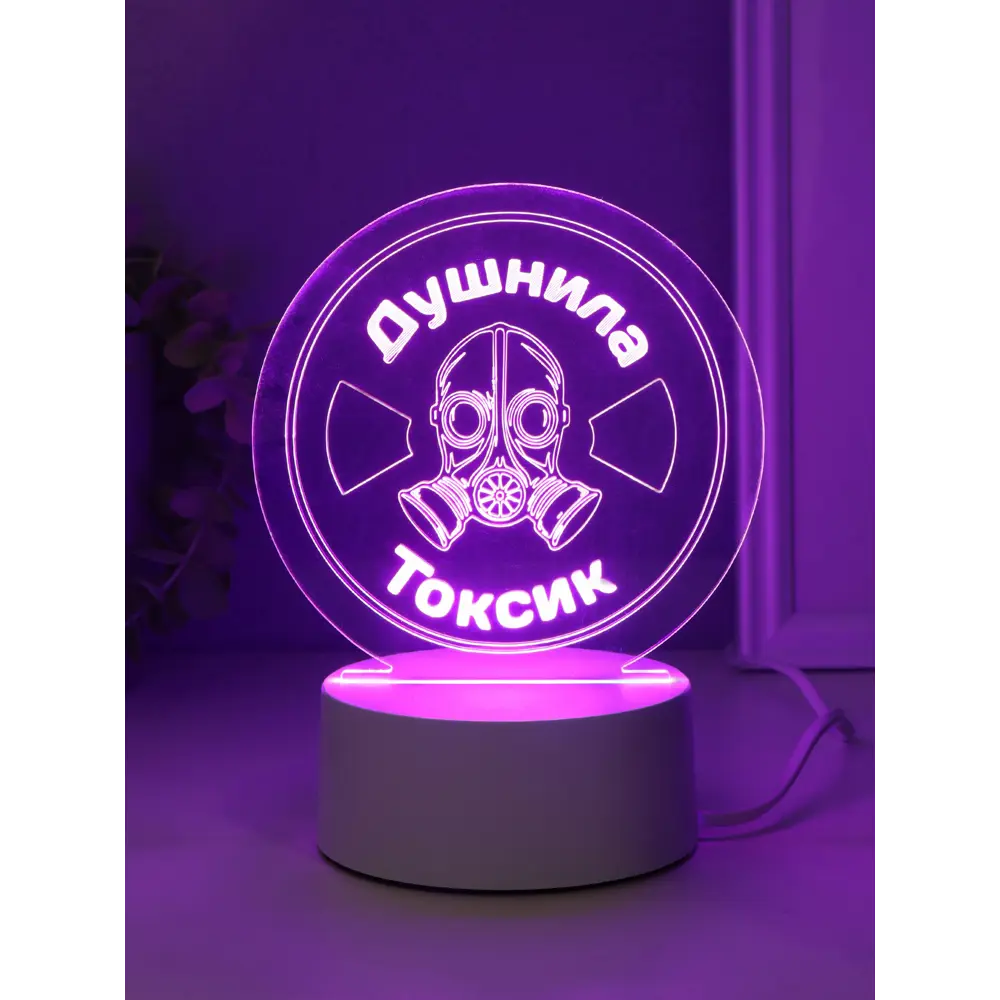 Фото 5 Ночник Risalux Душнила Токсик RGB 9.5x14x15 см 10797463 Фото 5 Ночник Risalux Душнила Токсик RGB 9.5x14x15 см 10797463