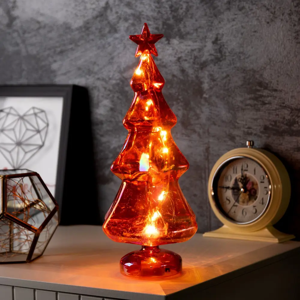 Фото Светящаяся электрическая фигура Luazon Lighting Елка янтарная 10463125 h 30 см Фото Светящаяся электрическая фигура Luazon Lighting Елка янтарная 10463125 h 30 см
