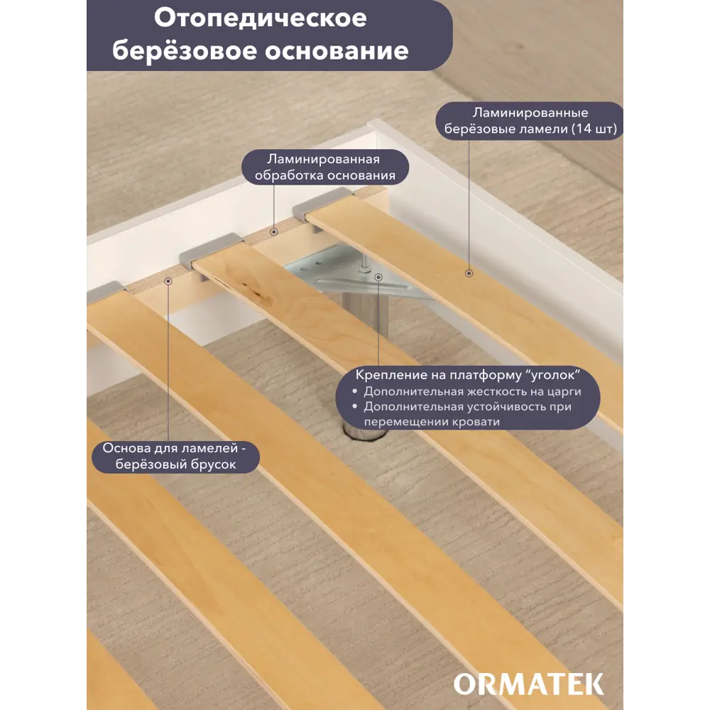 Фото 3 Кровать Орматек Linea 97х80х203 см ЛДСП цвет белый Фото 3 Кровать Орматек Linea 97х80х203 см ЛДСП цвет белый