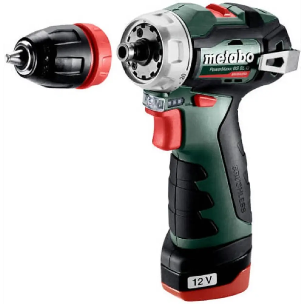 Фото 4 Дрель-шуруповерт аккумуляторная бесщеточная Metabo Power Maxx BS BL 601749500, 12 В Li-Ion 2x2 Ач Фото 4 Дрель-шуруповерт аккумуляторная бесщеточная Metabo Power Maxx BS BL 601749500, 12 В Li-Ion 2x2 Ач