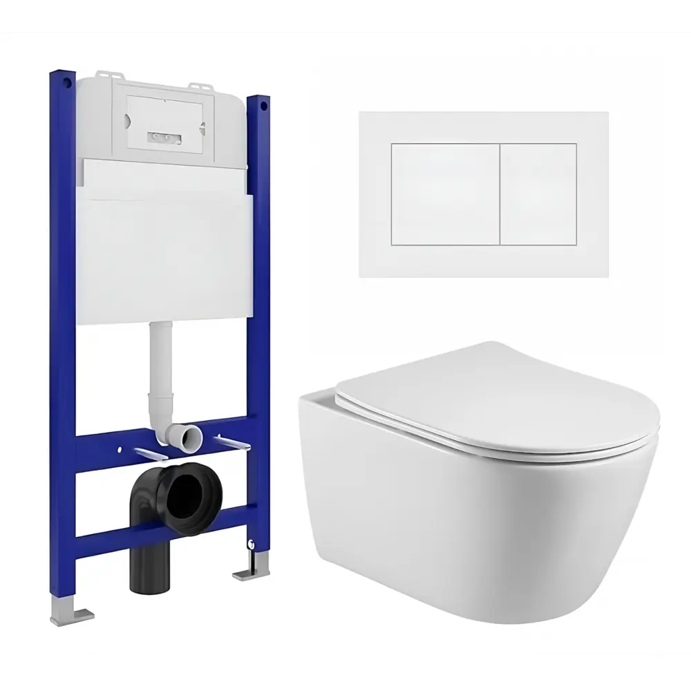 Фото Комплект инсталяция с унитазом 3 в 1 инсталляция Enio Tecnico 50 унитаз Акватек Вега кнопка белая матовая Quadro Фото Комплект инсталяция с унитазом 3 в 1 инсталляция Enio Tecnico 50 унитаз Акватек Вега кнопка белая матовая Quadro