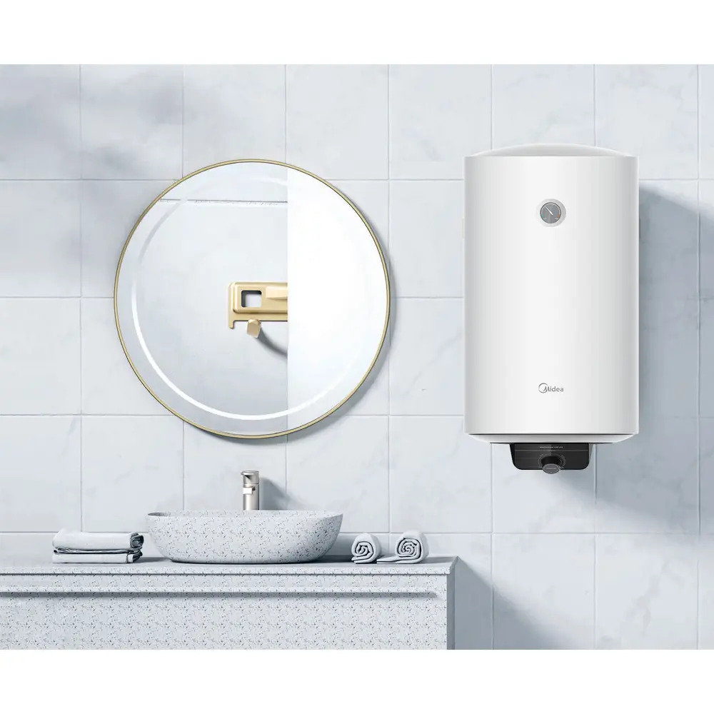Фото 4 Накопительный водонагреватель электрический 120 л Midea Stream 2 кВт нержавеющая сталь мокрый ТЭН Фото 4 Накопительный водонагреватель электрический 120 л Midea Stream 2 кВт нержавеющая сталь мокрый ТЭН