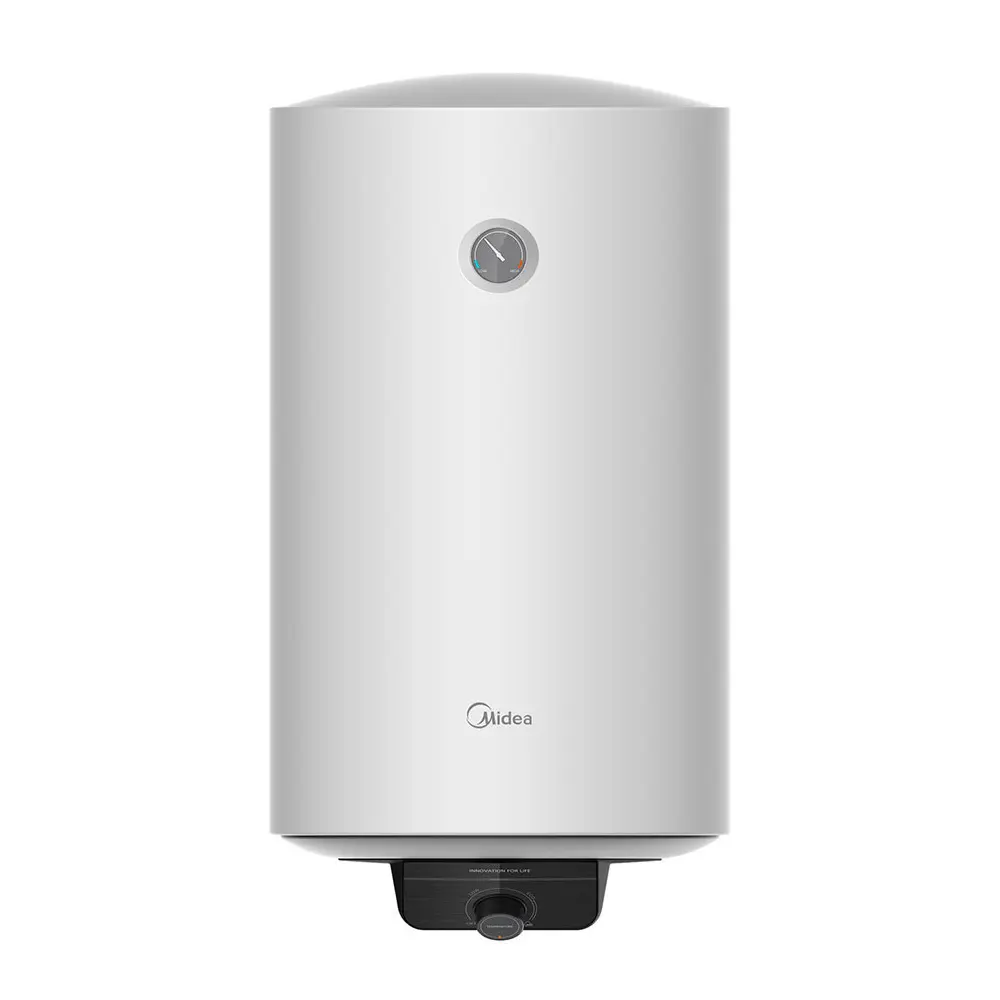 Фото Накопительный водонагреватель электрический 120 л Midea Stream 2 кВт нержавеющая сталь мокрый ТЭН Фото Накопительный водонагреватель электрический 120 л Midea Stream 2 кВт нержавеющая сталь мокрый ТЭН