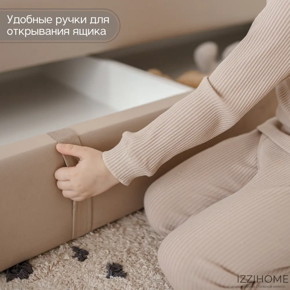 Фото 10 Кровать Izzihome Bloom 99x33x209 см ДСП цвет бежевый Фото 10 Кровать Izzihome Bloom 99x33x209 см ДСП цвет бежевый