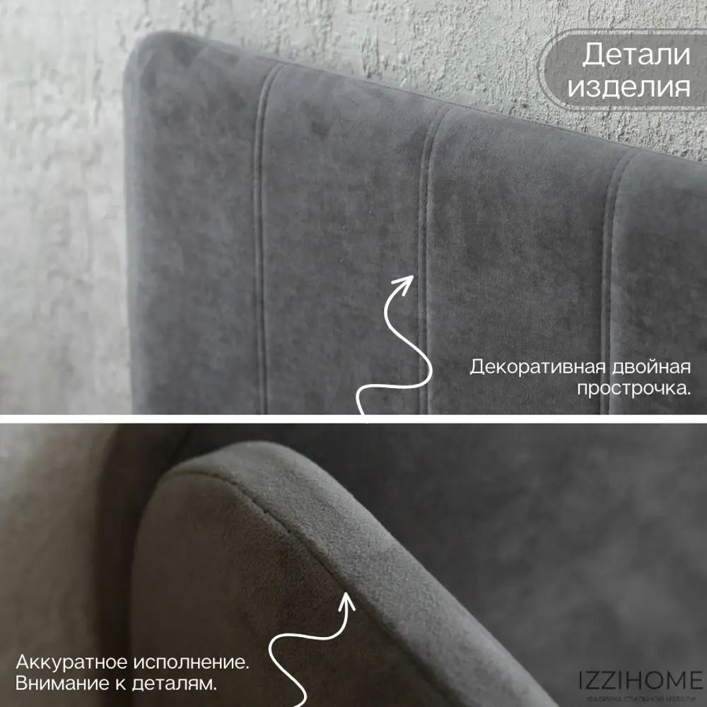 Фото 10 Кровать Izzihome Colins 99x33x209 см ДСП цвет графитовый Фото 10 Кровать Izzihome Colins 99x33x209 см ДСП цвет графитовый