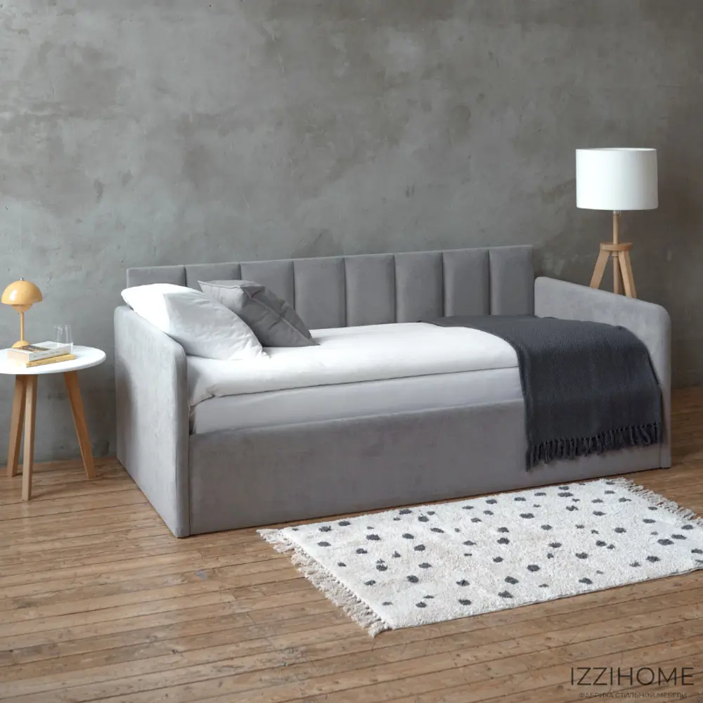Фото 12 Кровать Izzihome Tony 105x85x205 см ДСП цвет серый Фото 12 Кровать Izzihome Tony 105x85x205 см ДСП цвет серый