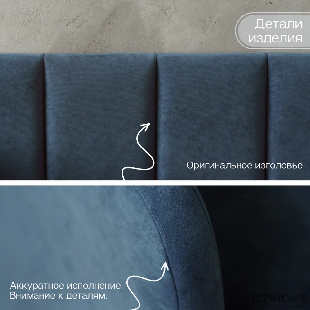 Фото 10 Кровать Izzihome Tony 105x85x205 см ДСП цвет синий Фото 10 Кровать Izzihome Tony 105x85x205 см ДСП цвет синий