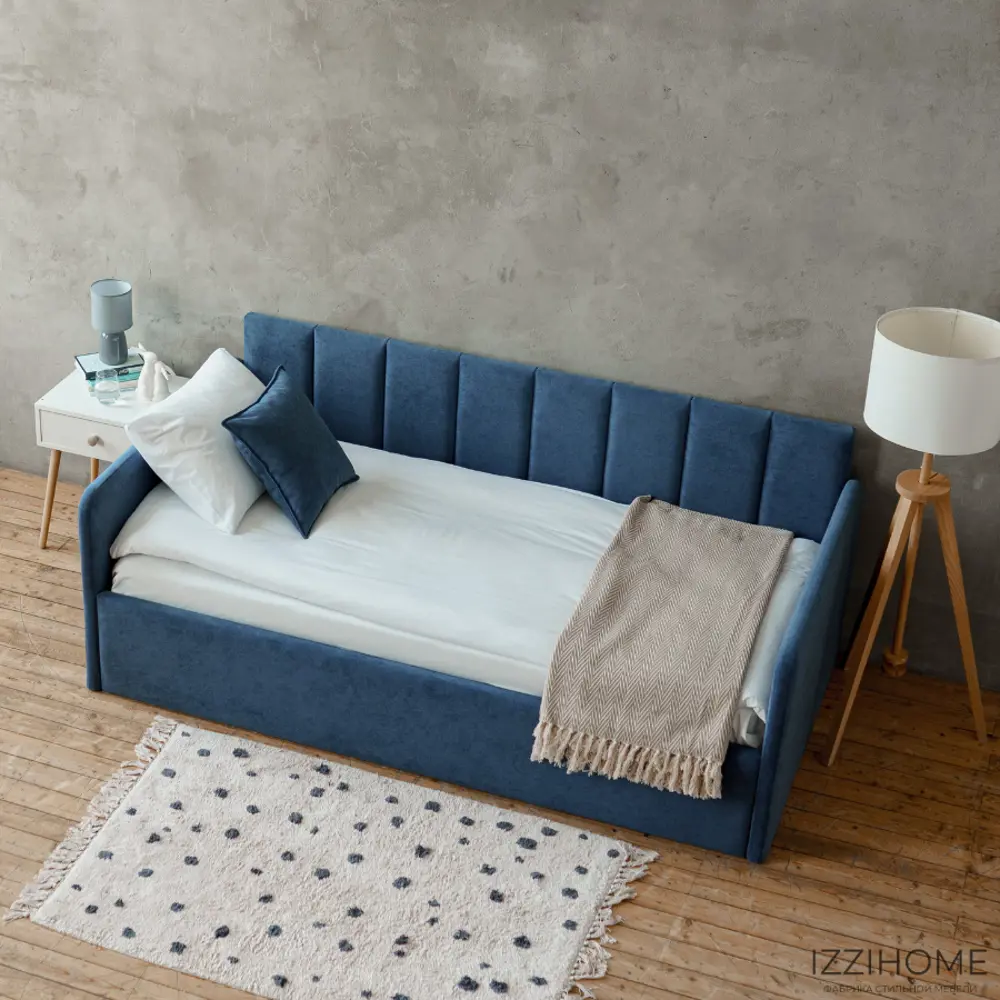 Фото 13 Кровать Izzihome Tony 105x85x205 см ДСП цвет синий Фото 13 Кровать Izzihome Tony 105x85x205 см ДСП цвет синий