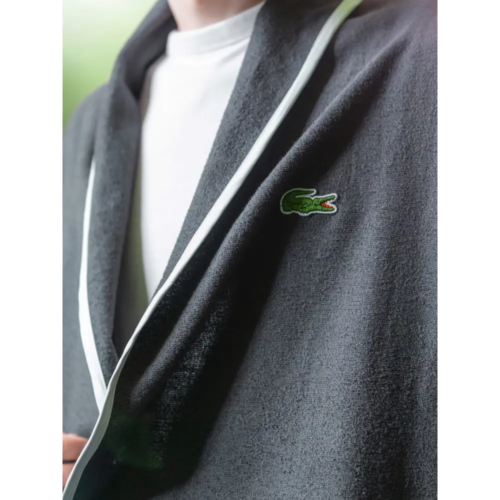 Фото 2 Халат с шалью Lacoste Super Boy Bitume L/XL цвет серый Фото 2 Халат с шалью Lacoste Super Boy Bitume L/XL цвет серый