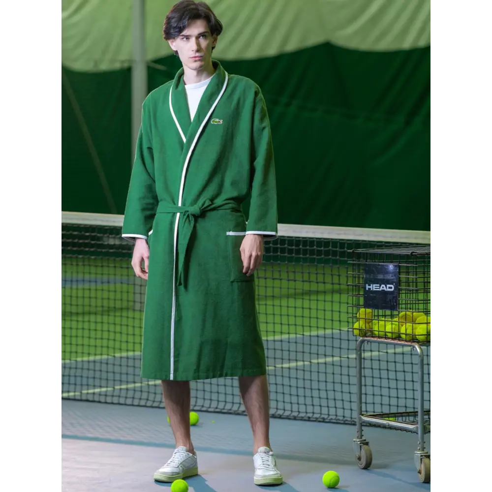 Фото 2 Халат с шалью Lacoste Super Boy Emerald XXL цвет зеленый Фото 2 Халат с шалью Lacoste Super Boy Emerald XXL цвет зеленый