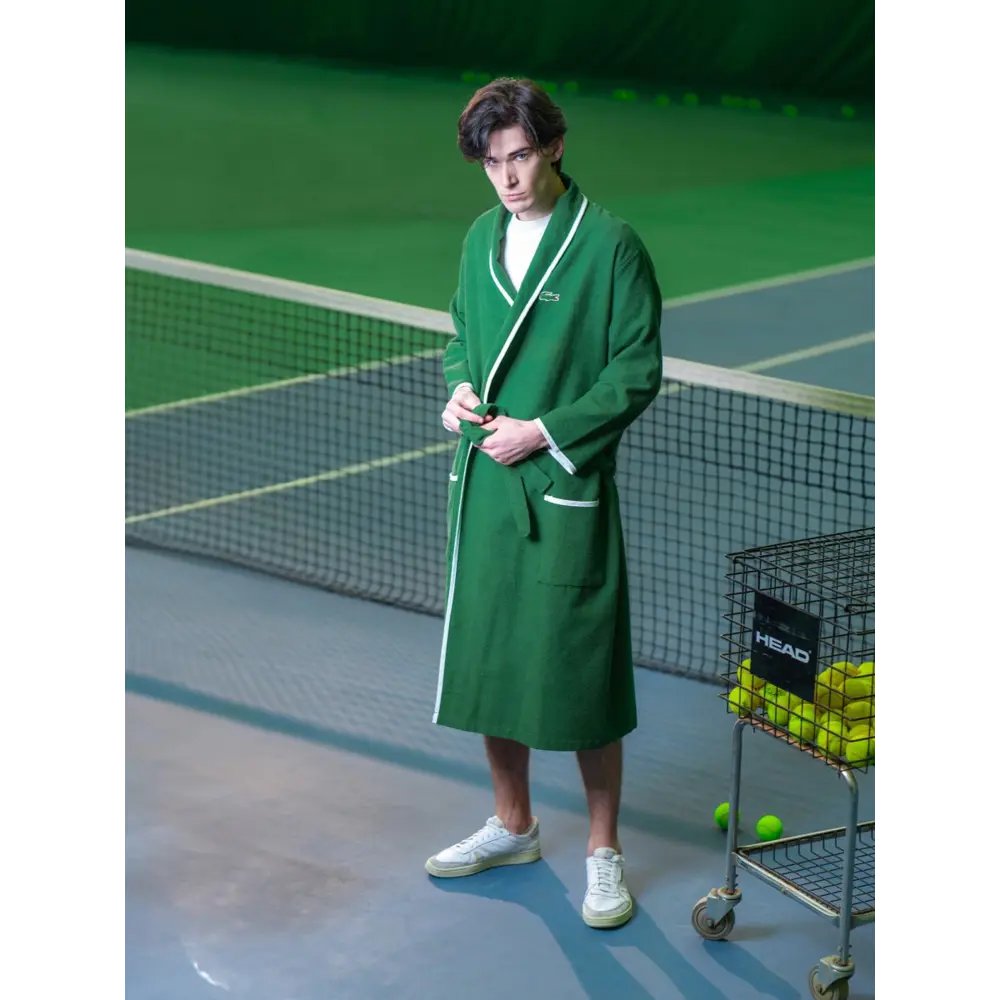 Фото 4 Халат с шалью Lacoste Super Boy Emerald XXL цвет зеленый Фото 4 Халат с шалью Lacoste Super Boy Emerald XXL цвет зеленый