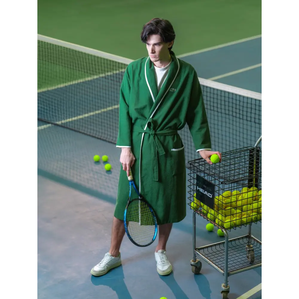 Фото 7 Халат с шалью Lacoste Super Boy Emerald XXL цвет зеленый Фото 7 Халат с шалью Lacoste Super Boy Emerald XXL цвет зеленый