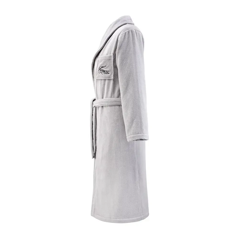 Фото 3 Халат с шалью Lacoste Rene Gris S цвет серый Фото 3 Халат с шалью Lacoste Rene Gris S цвет серый