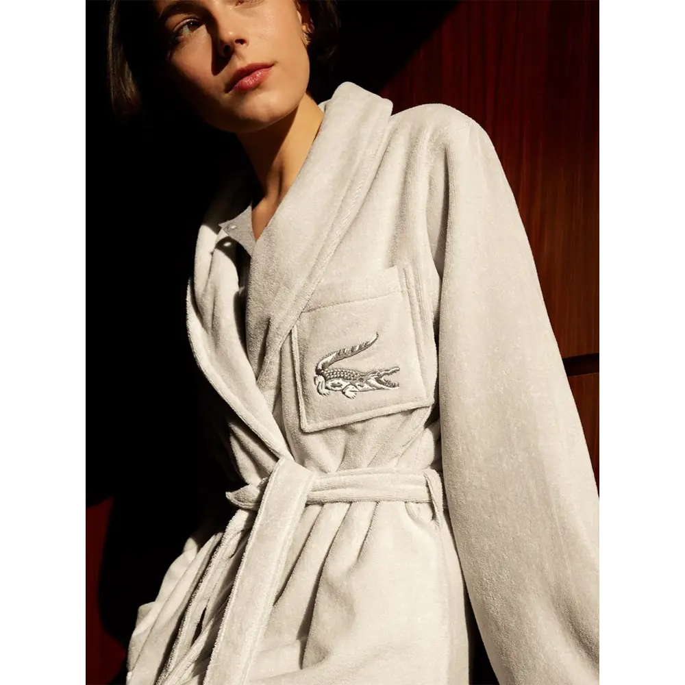 Фото 6 Халат с шалью Lacoste Rene Gris XL цвет серый Фото 6 Халат с шалью Lacoste Rene Gris XL цвет серый