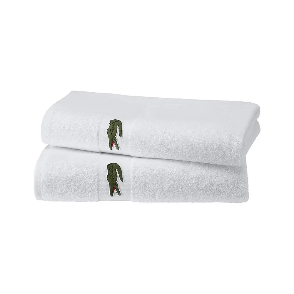Фото Полотенце Lacoste Casual Blanc 90x150 см цвет белый Фото Полотенце Lacoste Casual Blanc 90x150 см цвет белый