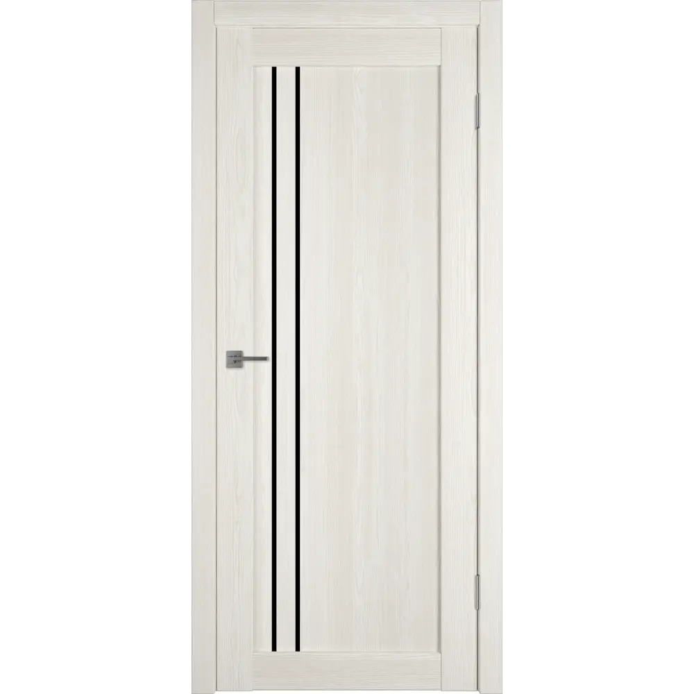 Фото Комплект межкомнатной двери VFD Atum pro x34 остеклённая 200x90см Шпон цвет Artic oak (Black gloss) с коробом и наличниками Фото Комплект межкомнатной двери VFD Atum pro x34 остеклённая 200x90см Шпон цвет Artic oak (Black gloss) с коробом и наличниками