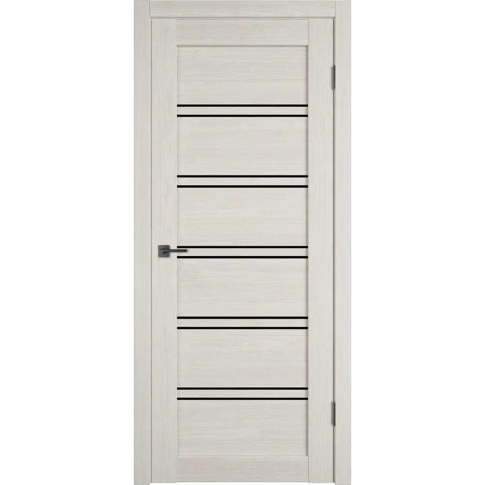 Фото Комплект межкомнатной двери VFD Atum pro x28 остеклённая 200x90см Шпон цвет Artic oak (Black gloss) с коробом и наличниками Фото Комплект межкомнатной двери VFD Atum pro x28 остеклённая 200x90см Шпон цвет Artic oak (Black gloss) с коробом и наличниками