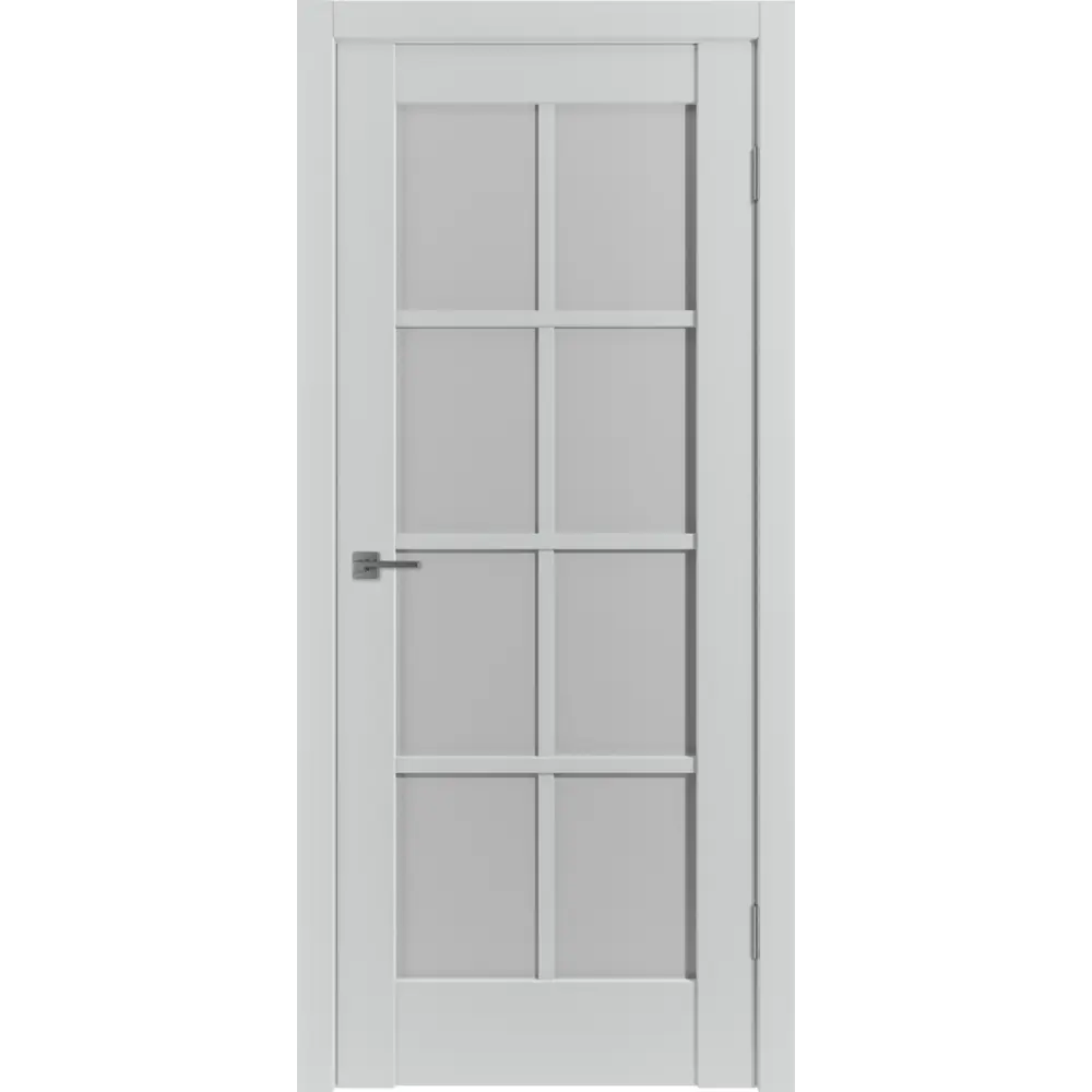 Фото Комплект межкомнатной двери VFD Emalex er1 остеклённая 200x90см Шпон цвет Ice (White cloud) с коробом и наличниками Фото Комплект межкомнатной двери VFD Emalex er1 остеклённая 200x90см Шпон цвет Ice (White cloud) с коробом и наличниками
