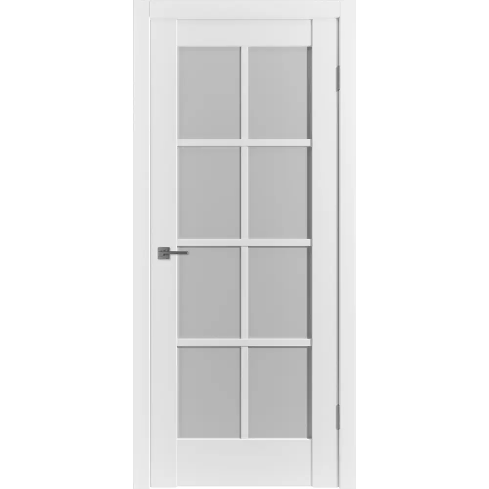Фото Комплект межкомнатной двери VFD Emalex er1 остеклённая 200x60см Шпон цвет Ice (White cloud) с коробом и наличниками Фото Комплект межкомнатной двери VFD Emalex er1 остеклённая 200x60см Шпон цвет Ice (White cloud) с коробом и наличниками