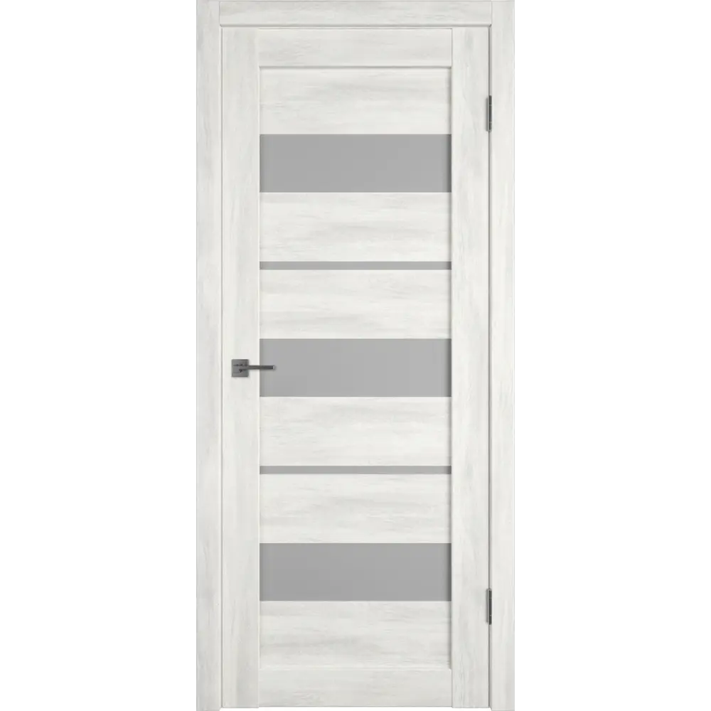 Фото Комплект межкомнатной двери VFD Atum х23 остеклённая 200x60см Шпон цвет Nord vellum (white cloud) с коробом и наличниками Фото Комплект межкомнатной двери VFD Atum х23 остеклённая 200x60см Шпон цвет Nord vellum (white cloud) с коробом и наличниками